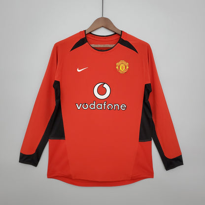 Manchester United 02/04 Local - Manga larga | Retro