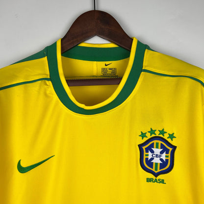 Camiseta Brasil 1998 Local | Versión Fan Manga Larga