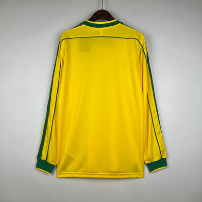 Camiseta Brasil 1998 Local | Versión Fan Manga Larga